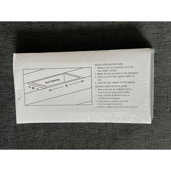 allen + roth 4-in x 10-in Maximum Airflow Steel Satin Nickel Floor Register - Picture 2 of 7